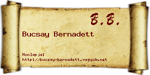 Bucsay Bernadett névjegykártya